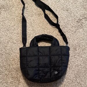 lululemon athletica Black Quilted Crossbody Bag